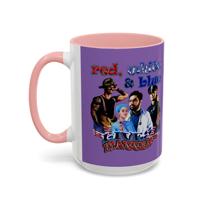rw&b lives matter - Accent Mug (light purple)