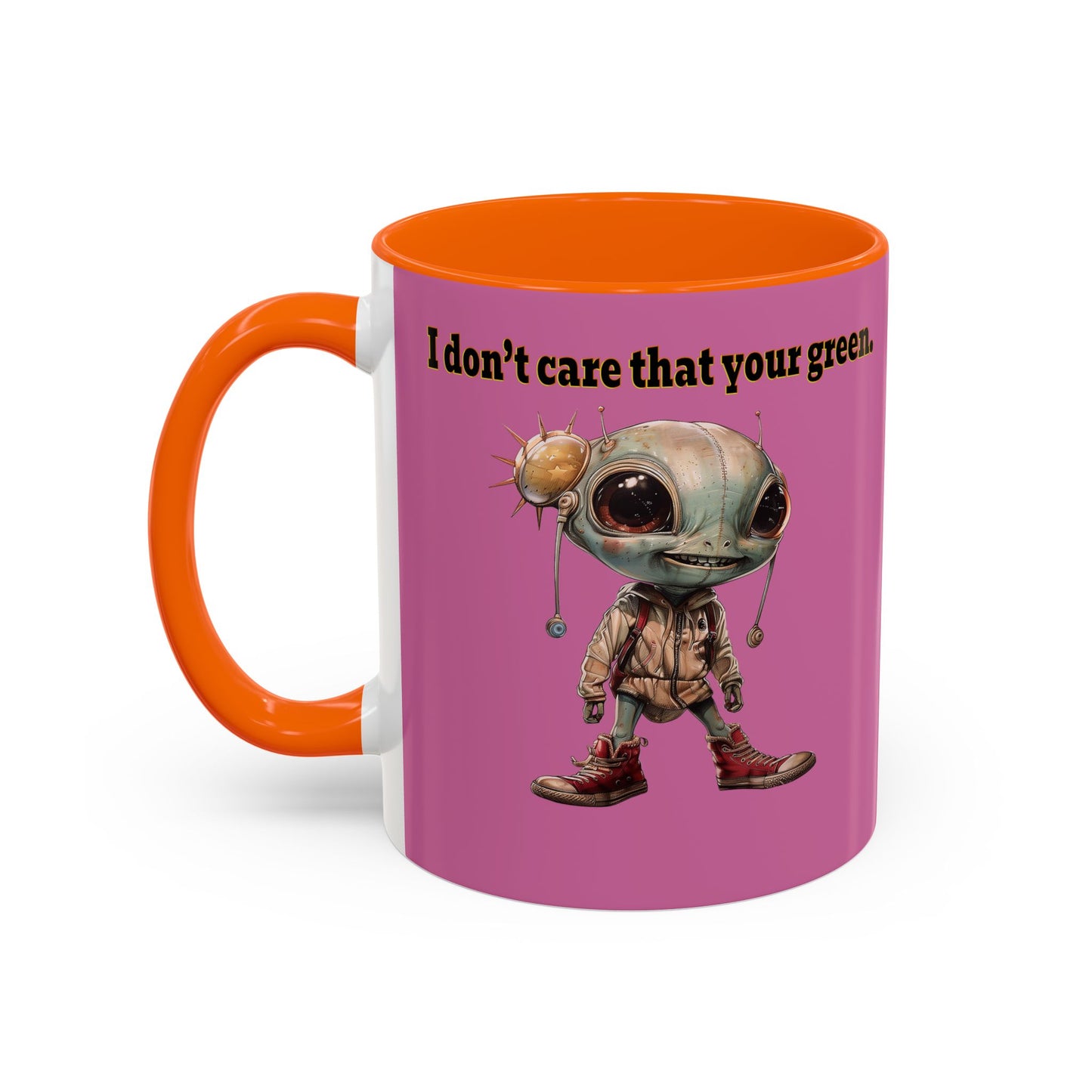 I don't care that your grey - Accent Mug (light pink)