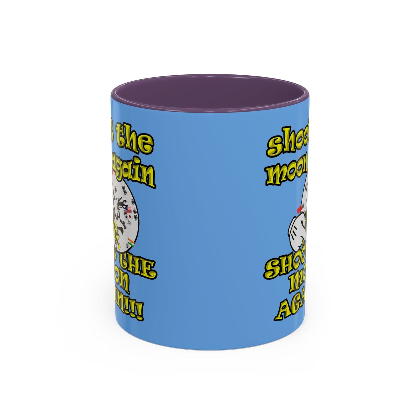shoot the moon again - Accent Mug (light blue)
