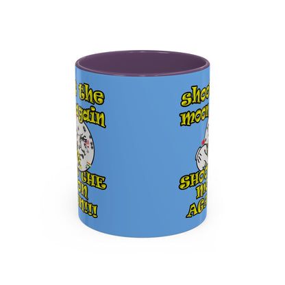 shoot the moon again - Accent Mug (light blue)