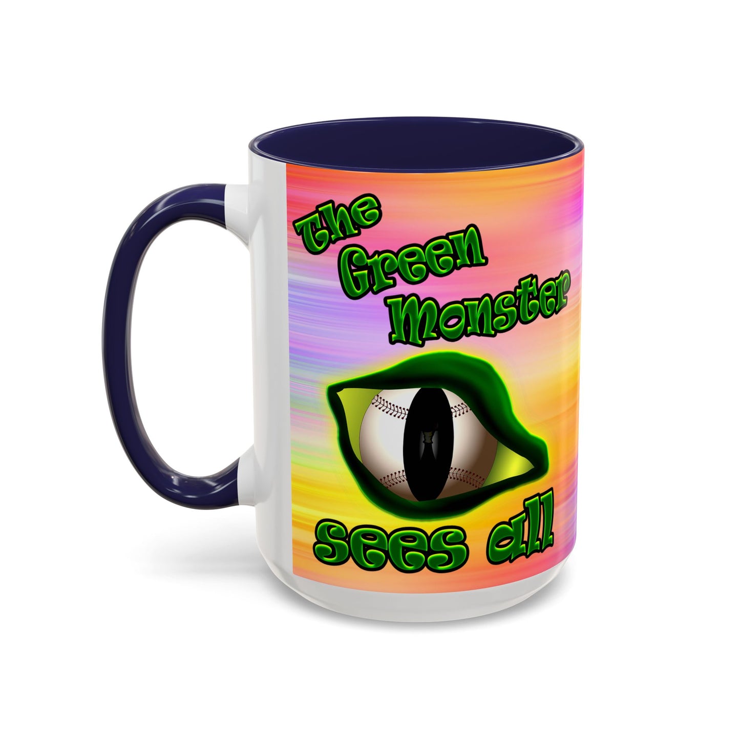 green monster - Accent Mug (color blur)
