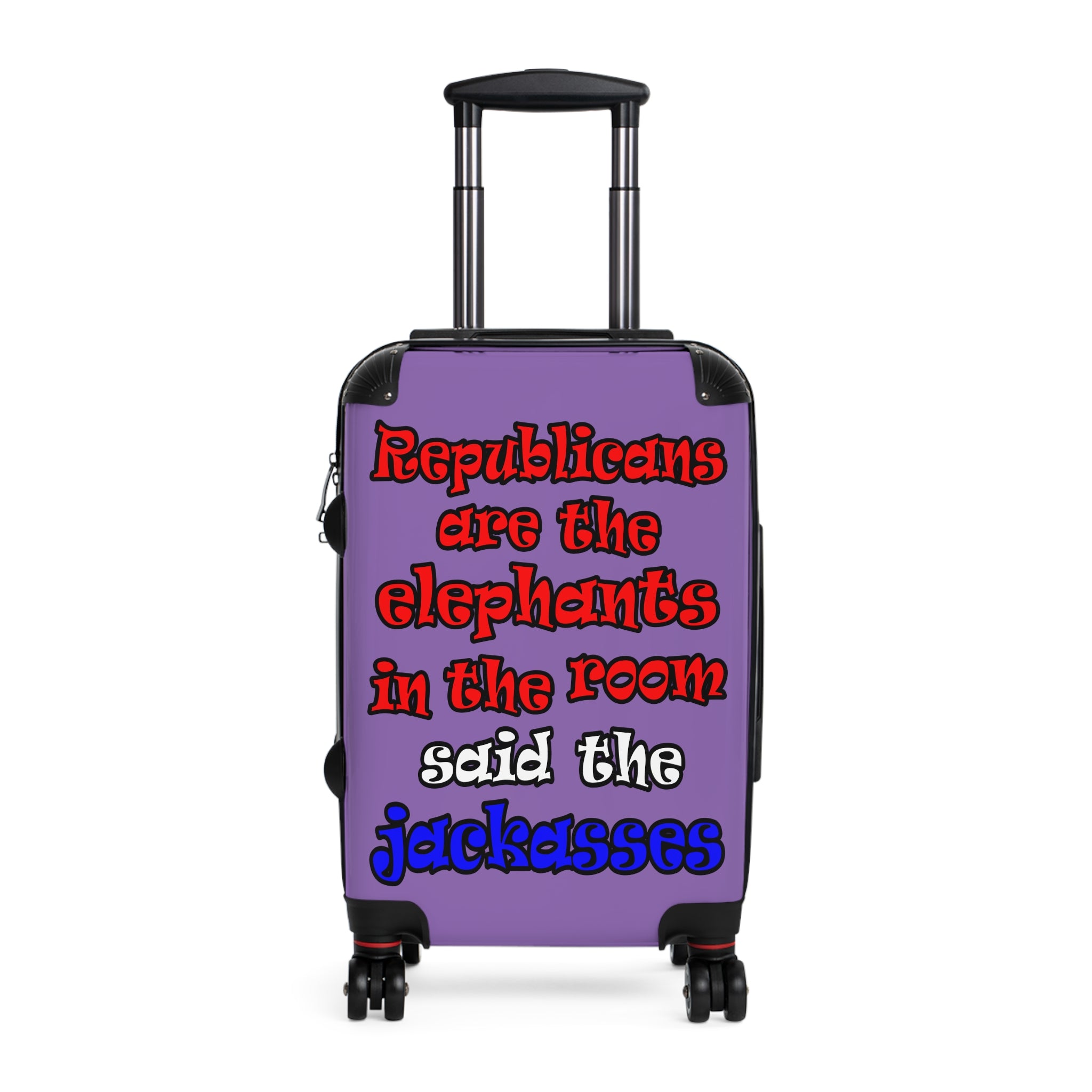 donkeys and elephants - Suitcase (light purple)
