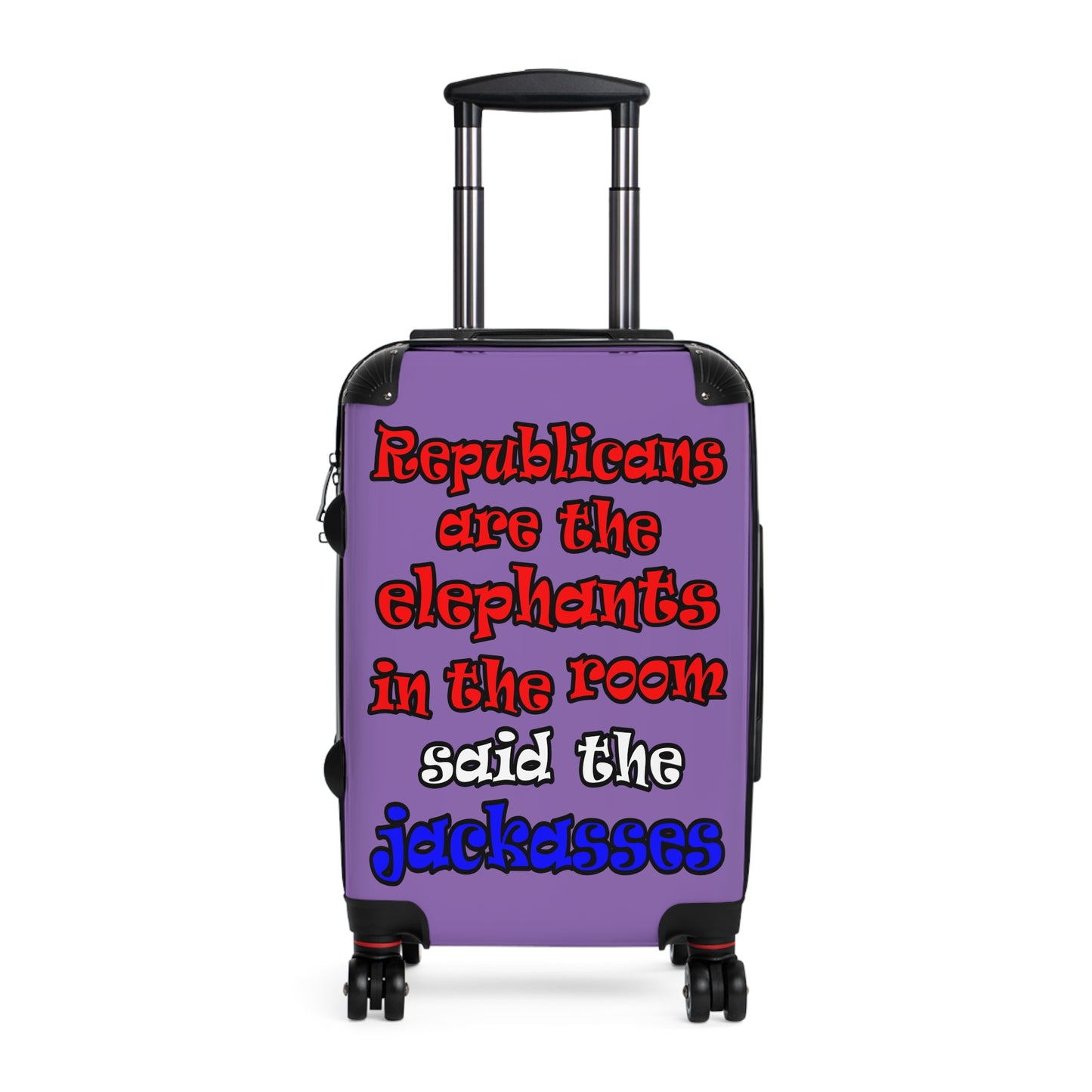 donkeys and elephants - Suitcase (light purple)