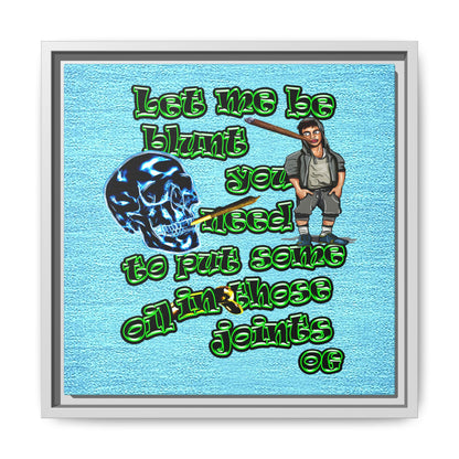 og - framed canvas art (faded blue)