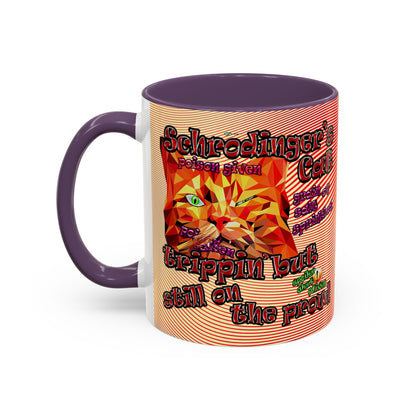 schrodinger's cat - Accent Mug (yellow-orange wave)