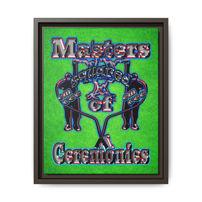 em cee squared - framed canvas art (green turf)