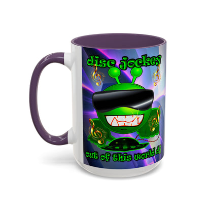 disc jockey - Accent Mug (grey-pink wave)