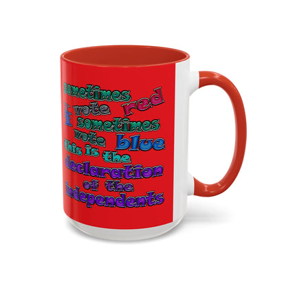 declaration of the independents - Accent Mug (red)