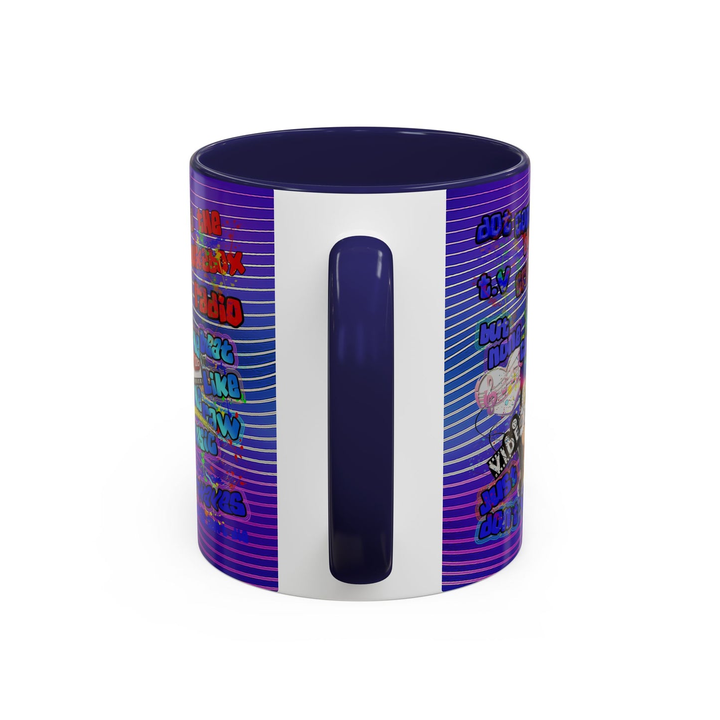 drop the beat - Accent Mug (purple wave)