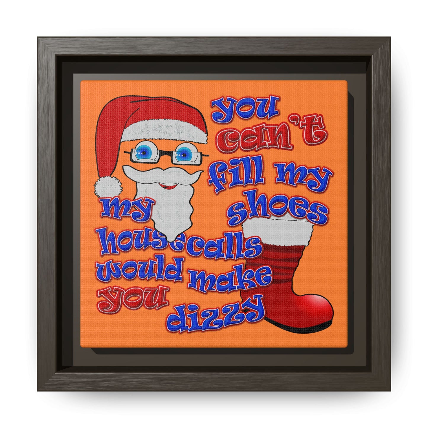 santa's shoes - framed canvas art (crusta)