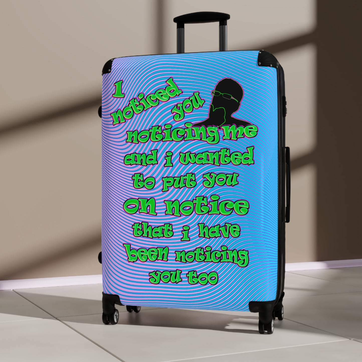 noticed you noticing - Suitcase (light blue-purple wave)