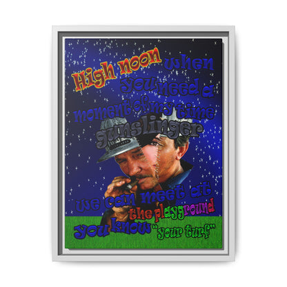 high noon - framed canvas art ('snoops' background)