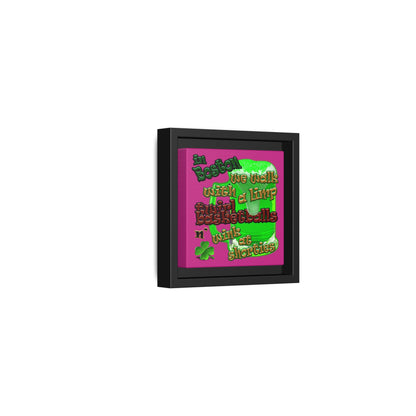 celtics logo - framed canvas art (pink)