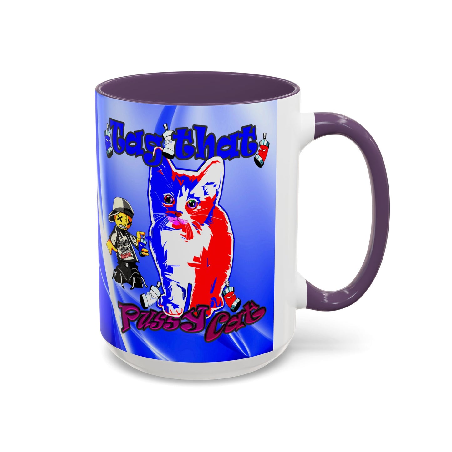 tag that - Accent Mug (blue-white wave)