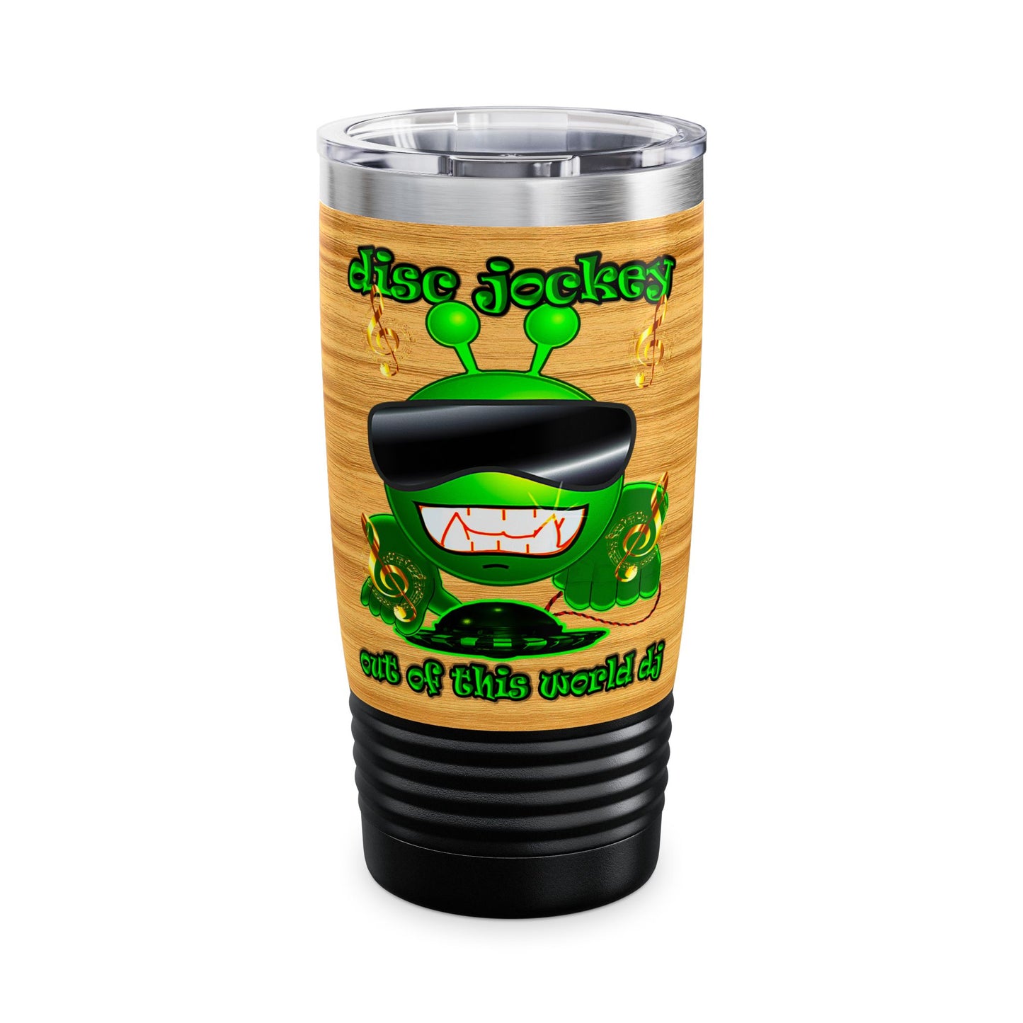 disc jockey - Ringneck Tumbler, 20oz (butterscotch wood finish)