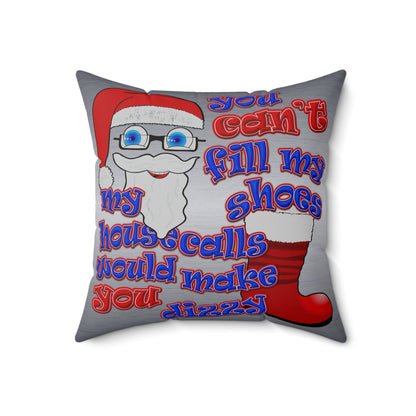 santa's shoes - Spun Polyester Square Pillow - (brushed nickel)