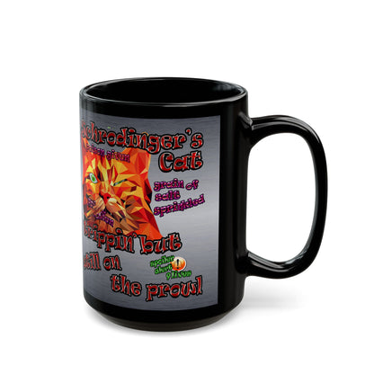 schrodinger's cat - Black Mug (brushed nickel)