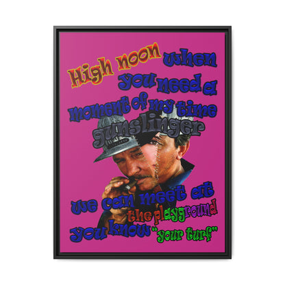 high noon - framed canvas art (pink)