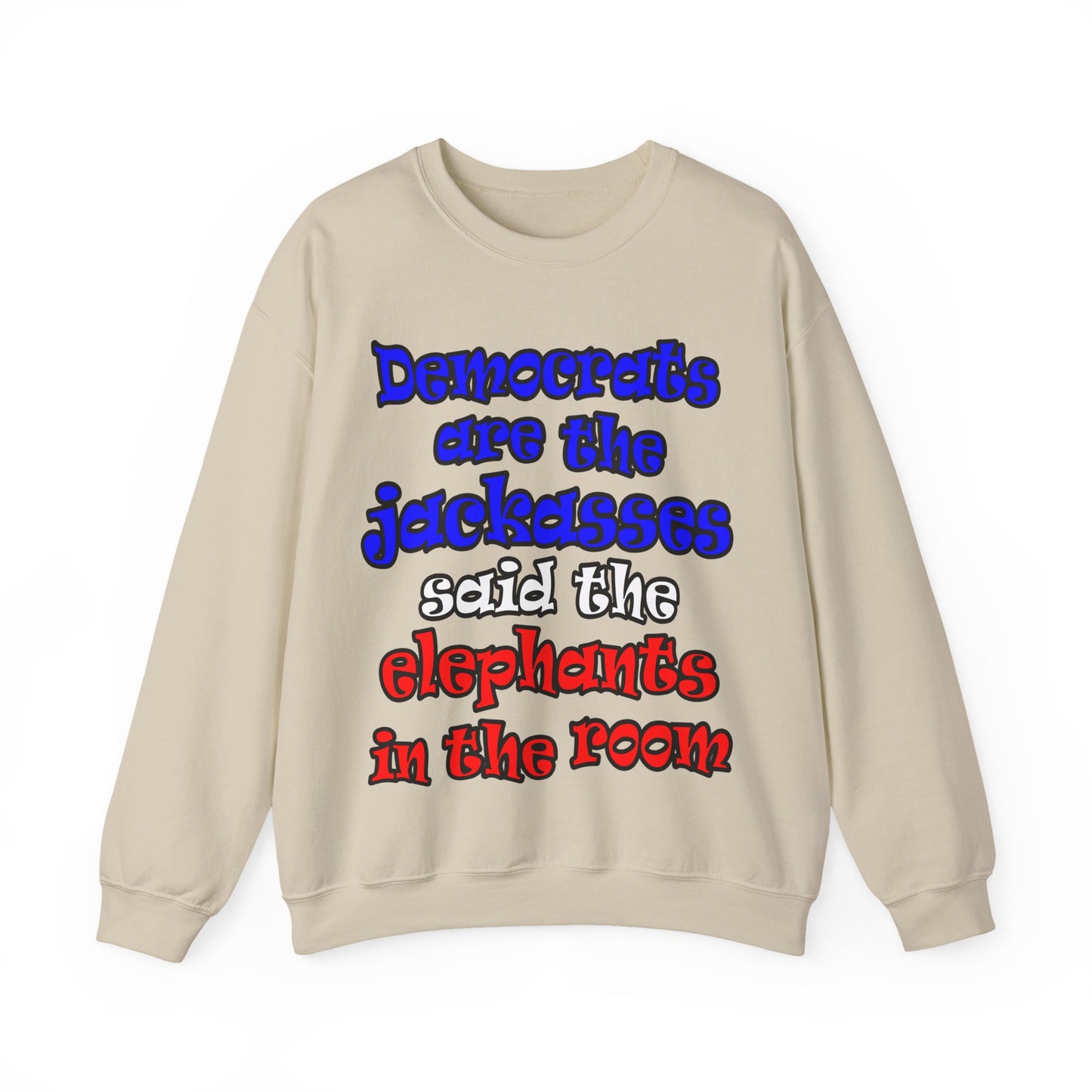 donkeys and elephants - Unisex Heavy Blend™ Crewneck Sweatshirt