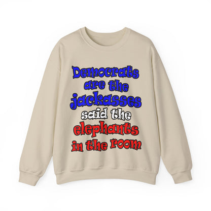 donkeys and elephants - Unisex Heavy Blend™ Crewneck Sweatshirt