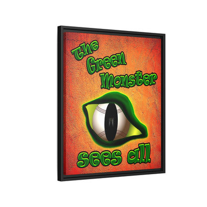 green monster - framed canvas art (burnt orange)