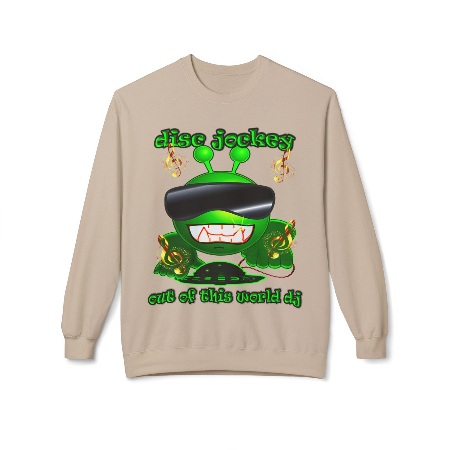 disc jockey - Unisex Midweight Softstyle Fleece Crewneck Sweatshirt