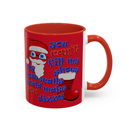 santa's shoes - Accent Mug (dark red)