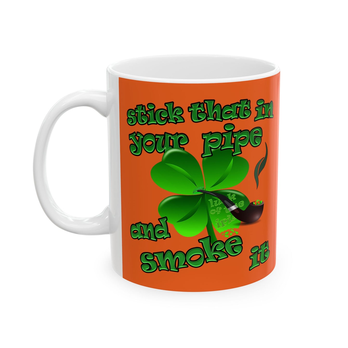 celtics logo - White Mug (orange)