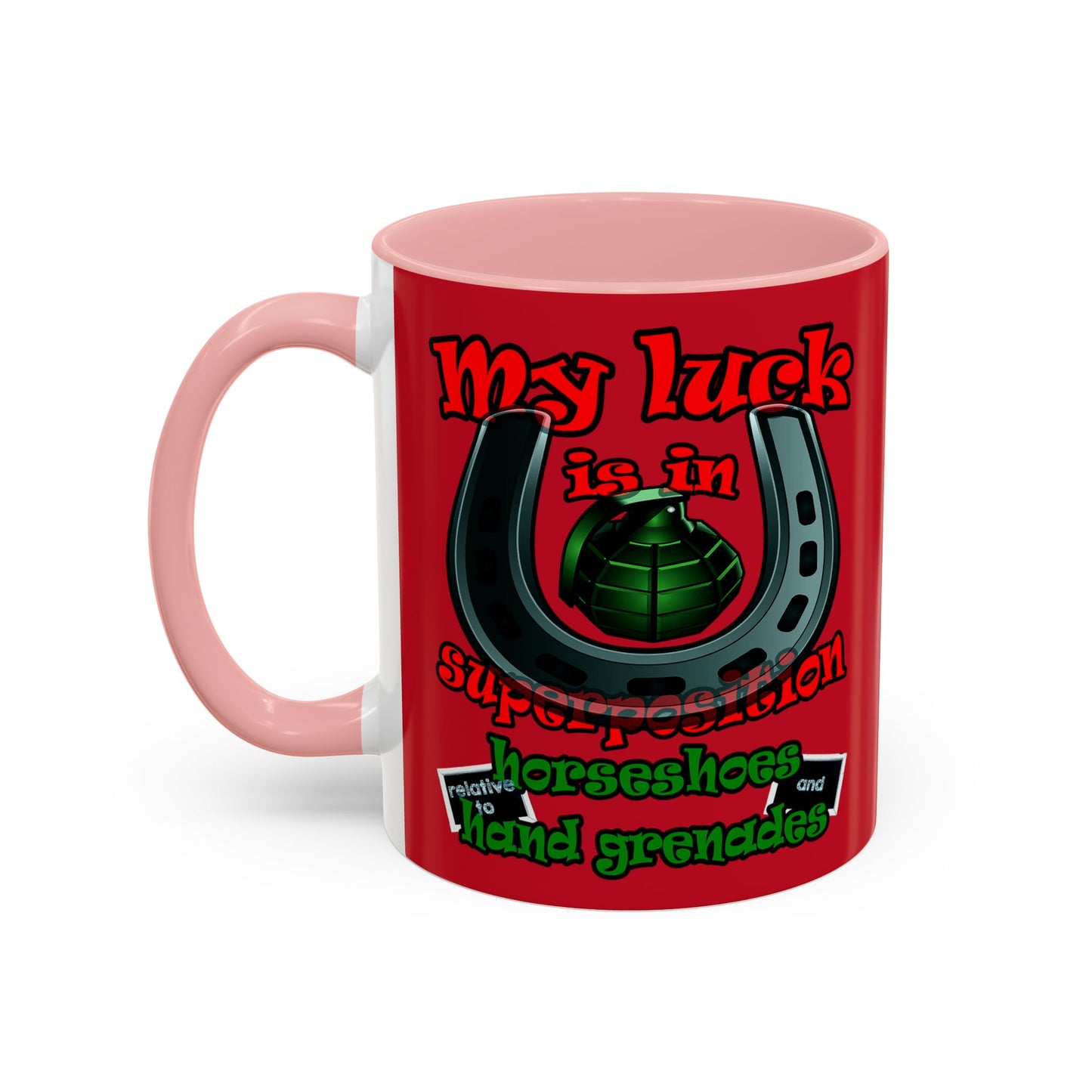 my luck - Accent Mug (dark red)