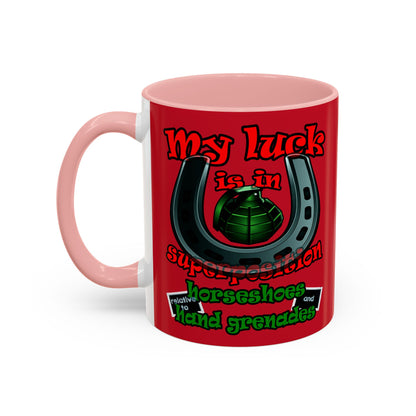 my luck - Accent Mug (dark red)