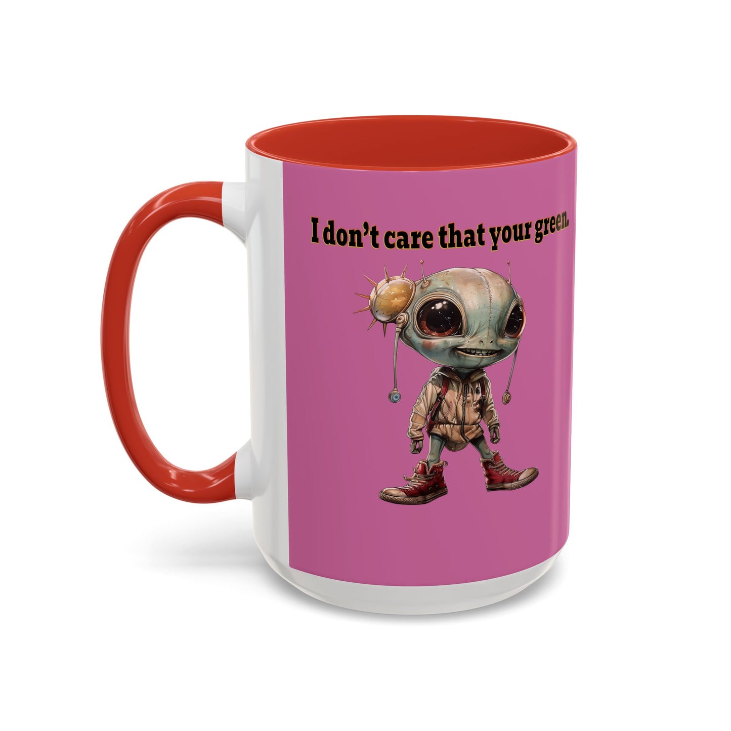 I don't care that your grey - Accent Mug (light pink)