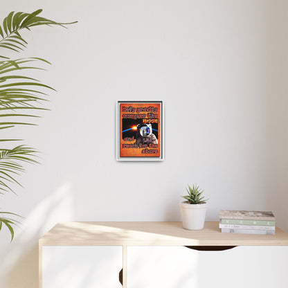 defy conquer reach - framed canvas art (burnt orange)