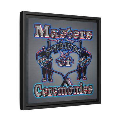 em cee squared - framed canvas art (grey-light grey)