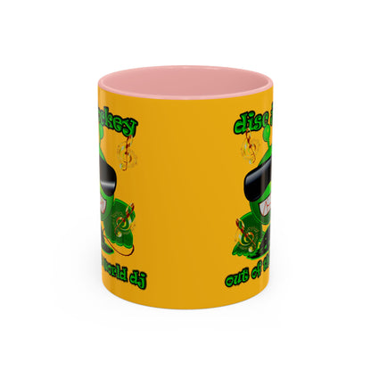 disc jockey - Accent Mug (yellow)