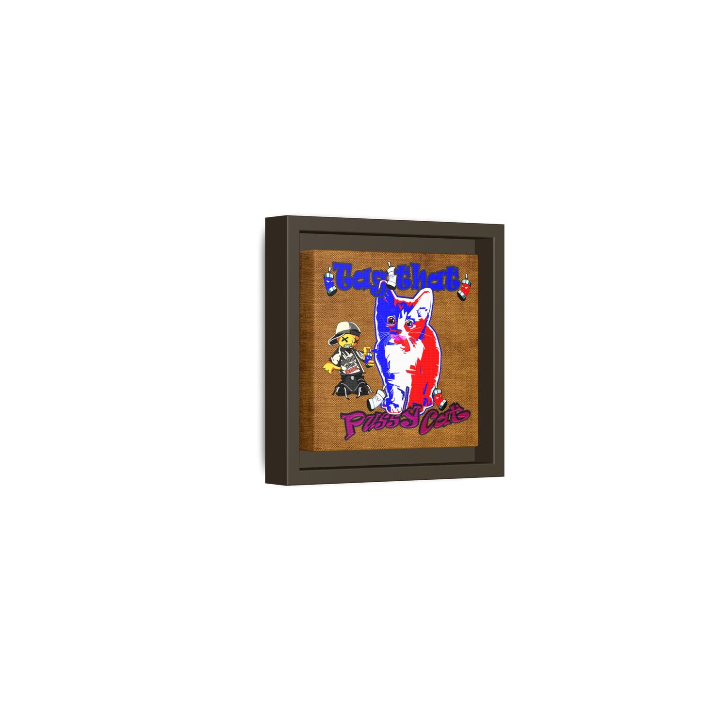 tag that - framed canvas art (brown papyrus)