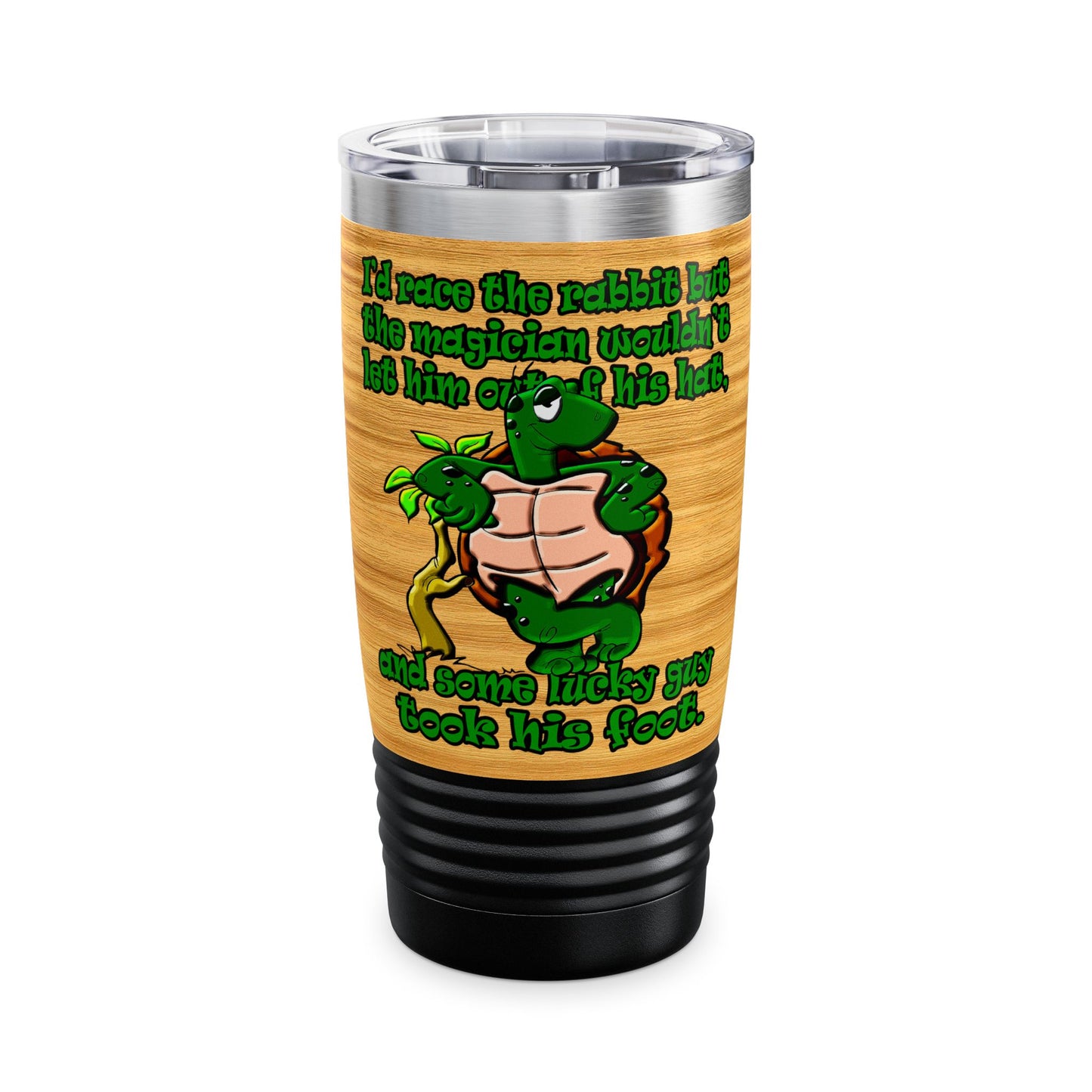 turtle race - Ringneck Tumbler, 20oz (butterscotch wood finish)