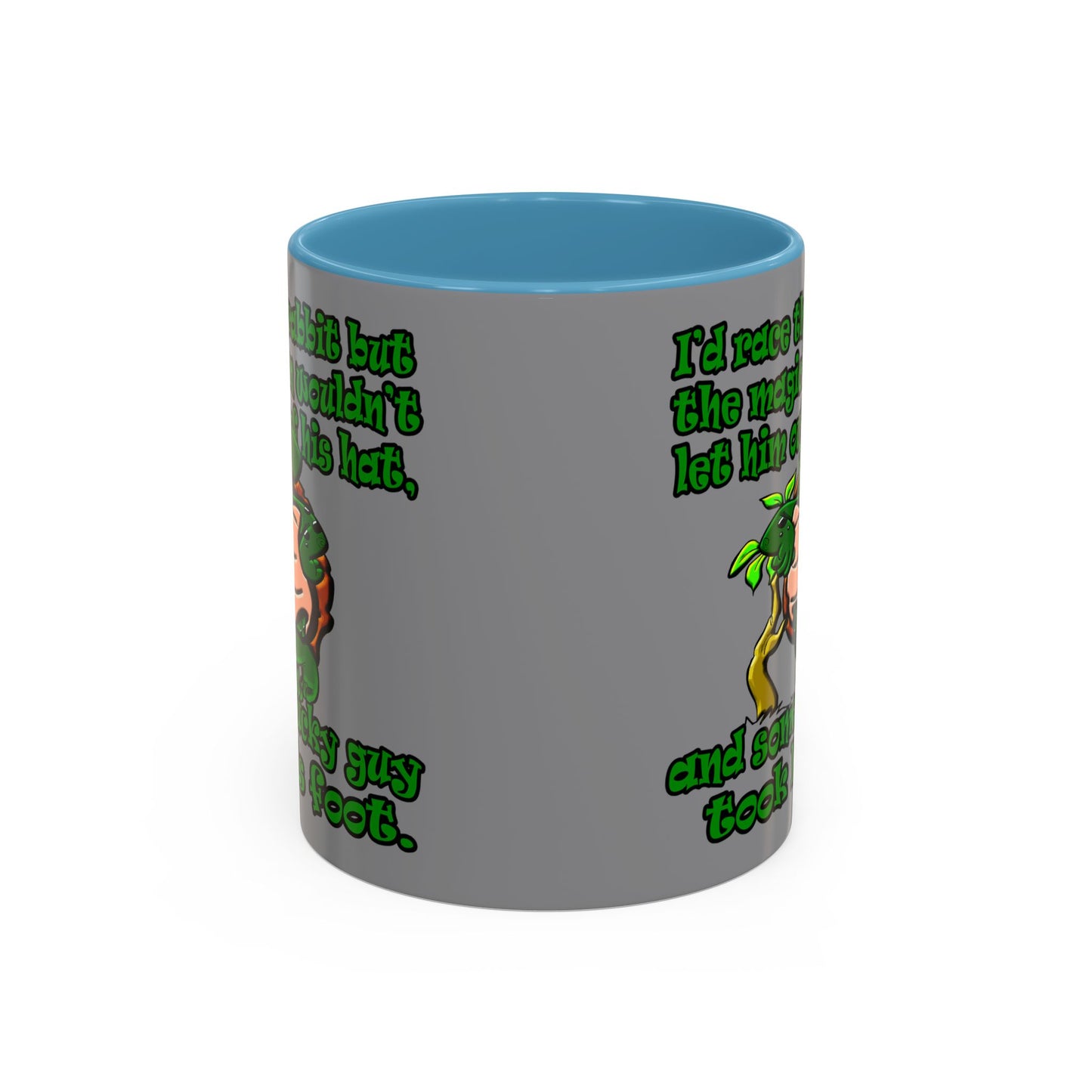 turtle race - Accent Mug (grey)