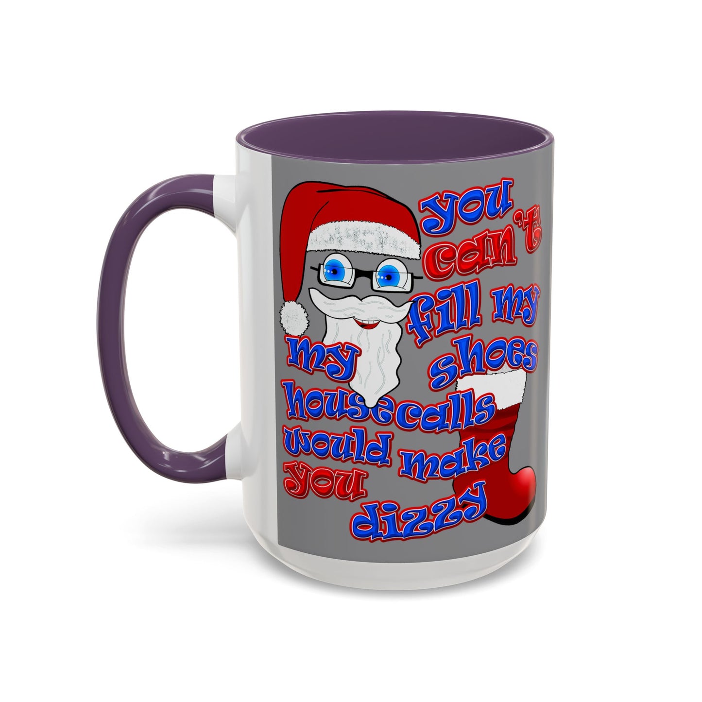 santa's shoes - Accent Mug (grey)