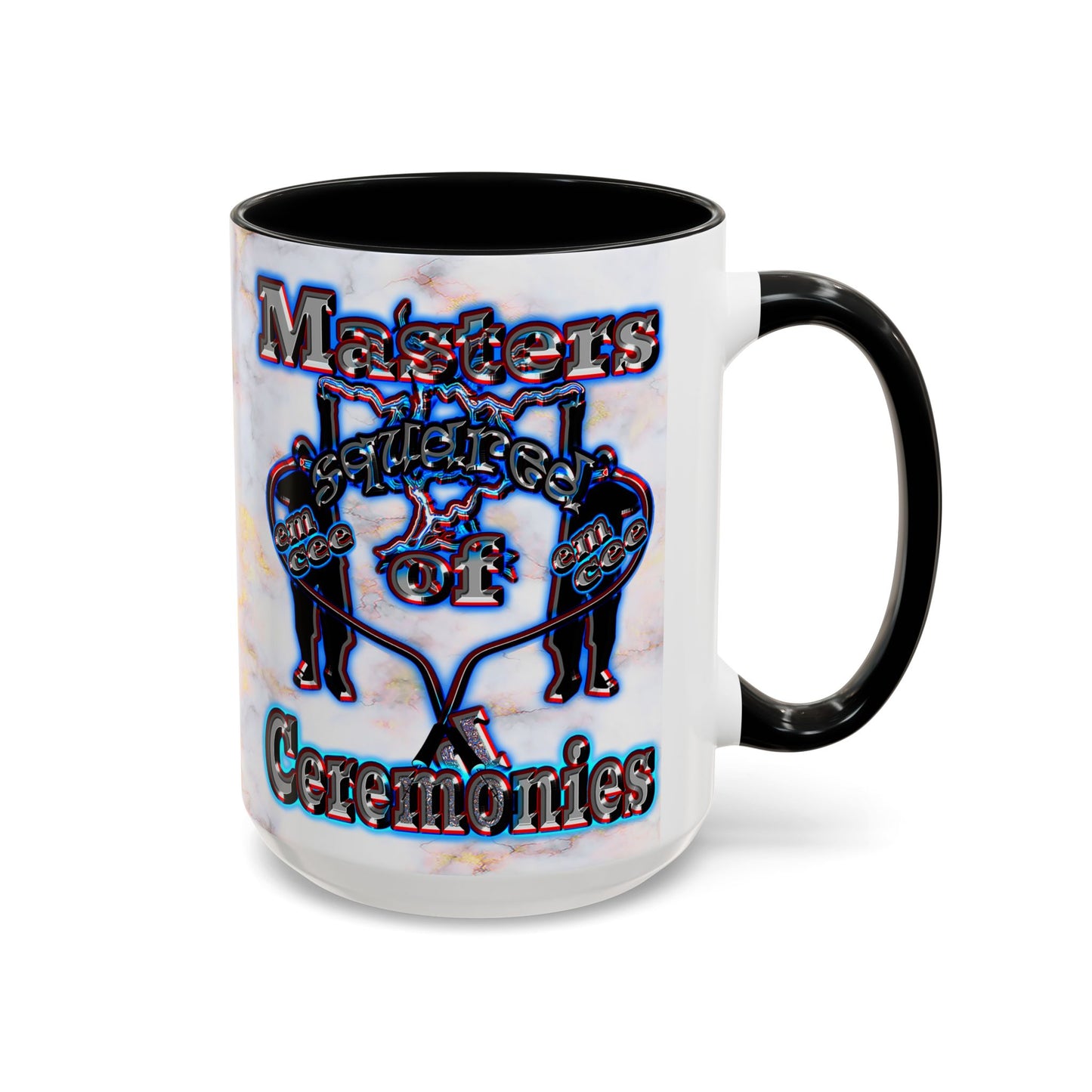 em cee squared - Accent Mug (white marble)
