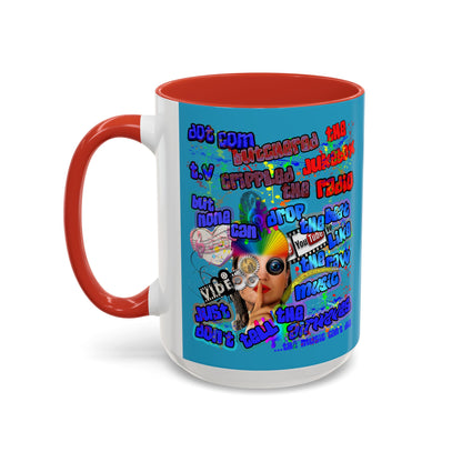 drop the beat - Accent Mug (turquoise)