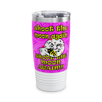 shoot the moon again - Ringneck Tumbler, 20oz (pink swirl)