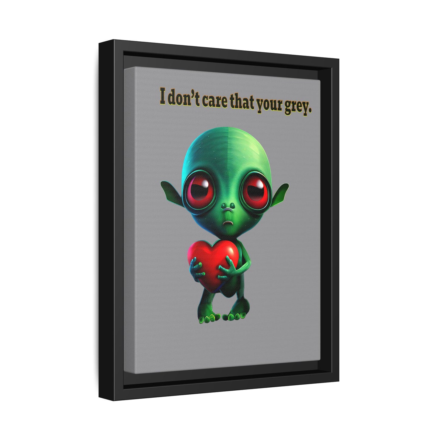 I don't care that your grey - framed canvas art (grey)