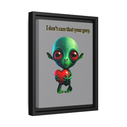 I don't care that your grey - framed canvas art (grey)