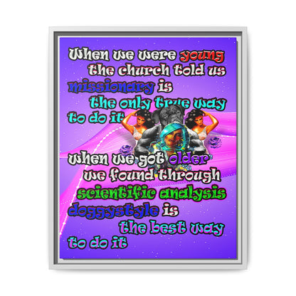 doggystyle - framed canvas art (purple-pink wave)