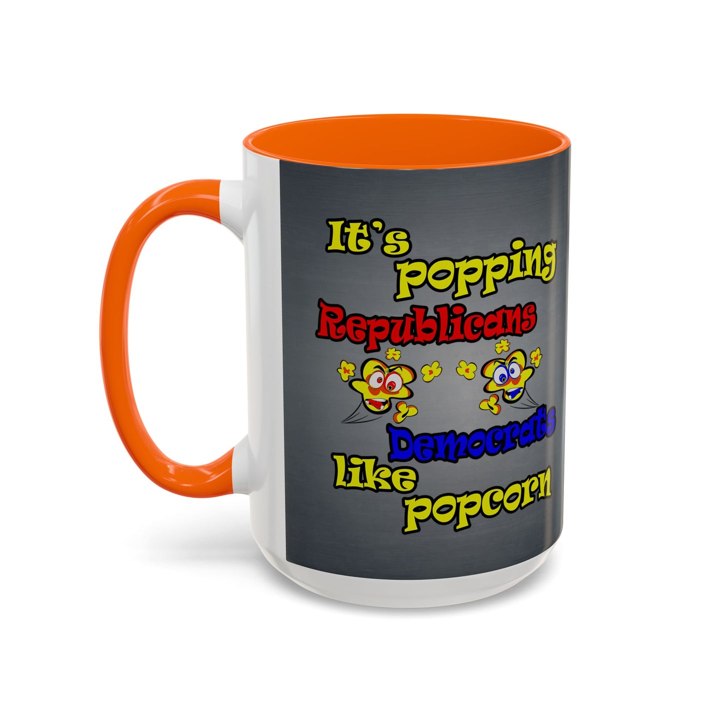 popping like popcorn - Accent Mug (grey-light grey)