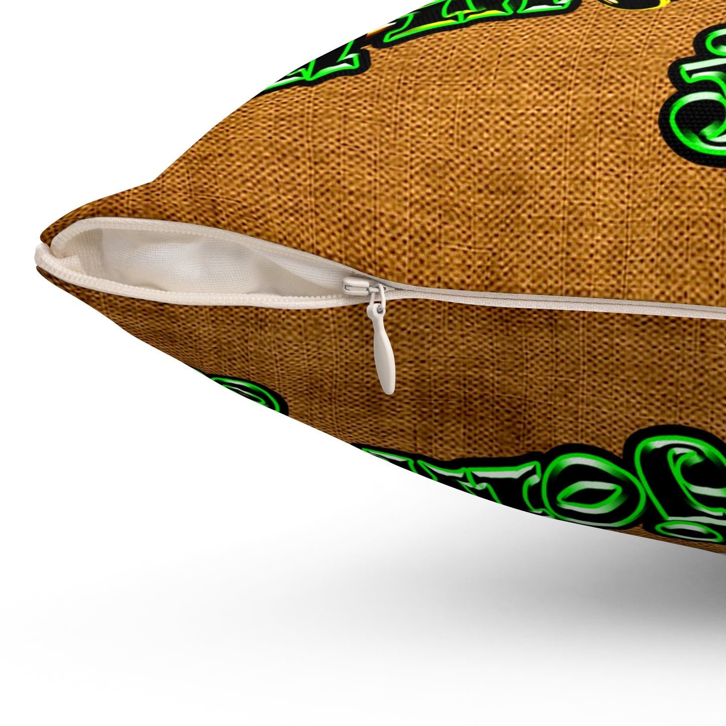 og - Spun Polyester Square Pillow - (dichromatic brown papyrus)