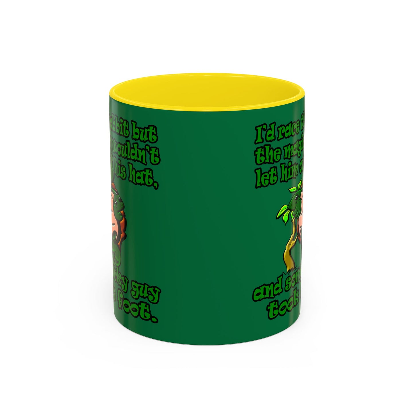 turtle race - Accent Mug (dark green)