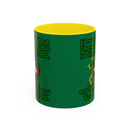 turtle race - Accent Mug (dark green)