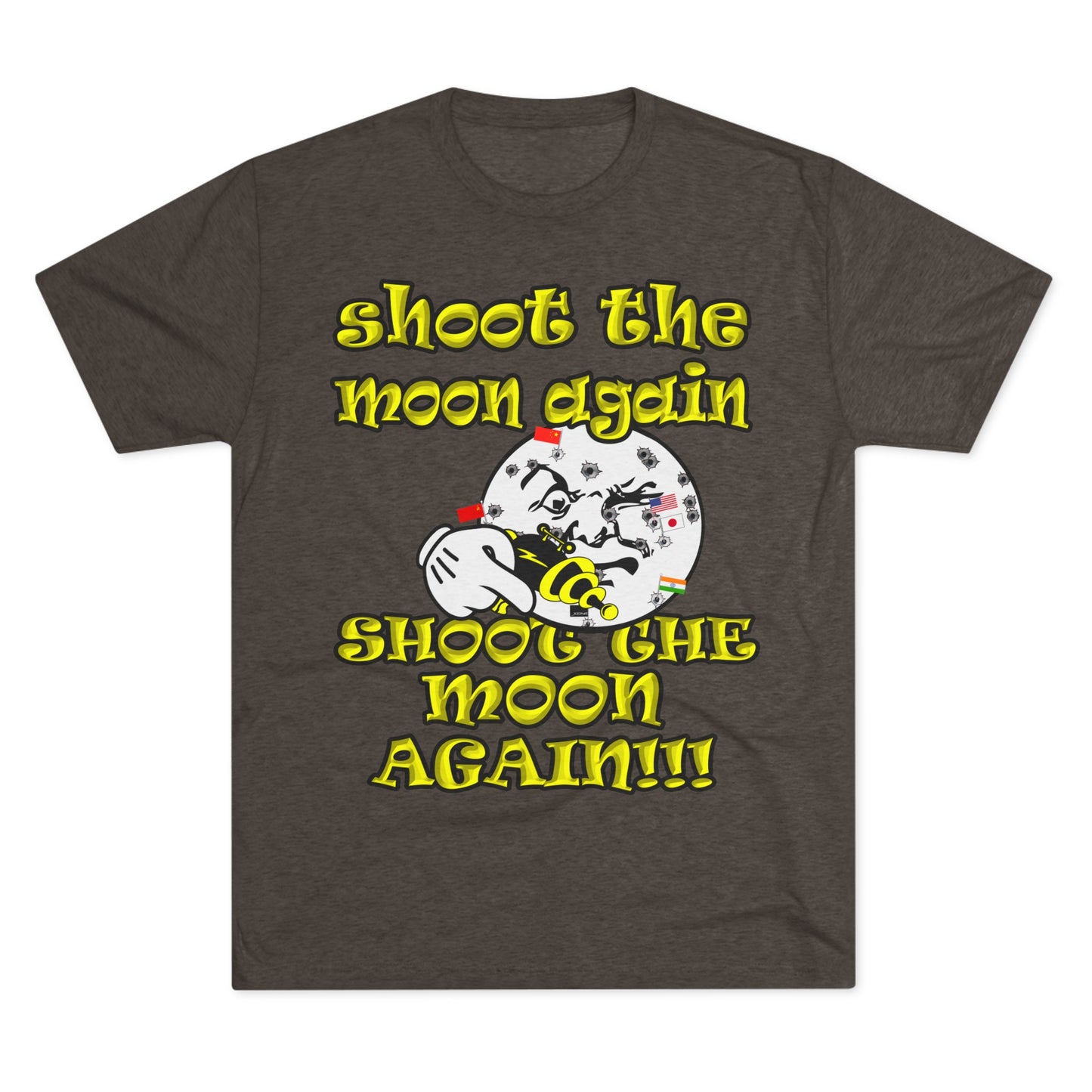 shoot the moon again - Unisex Tri-Blend Crew Tee