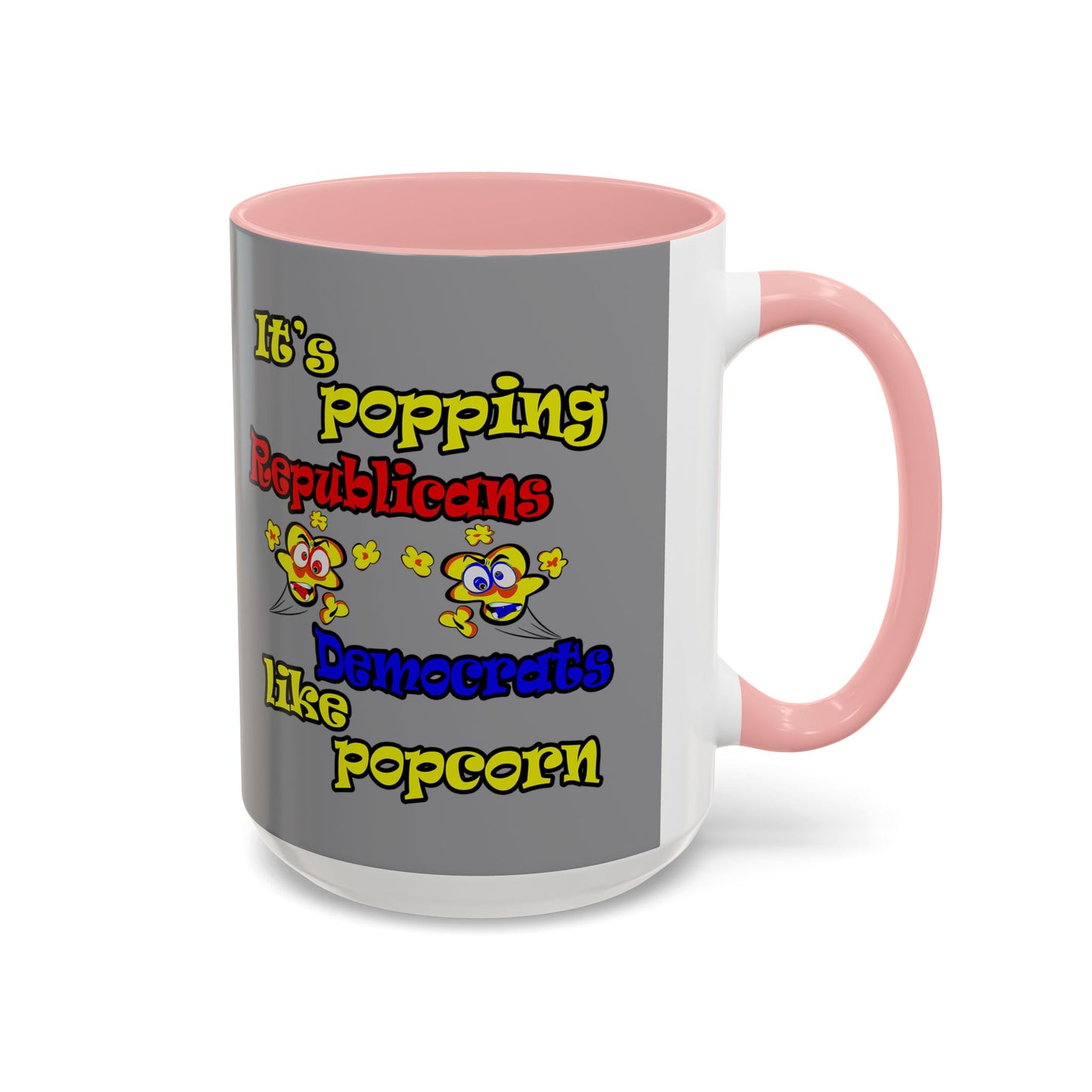 popping like popcorn - Accent Mug (grey)